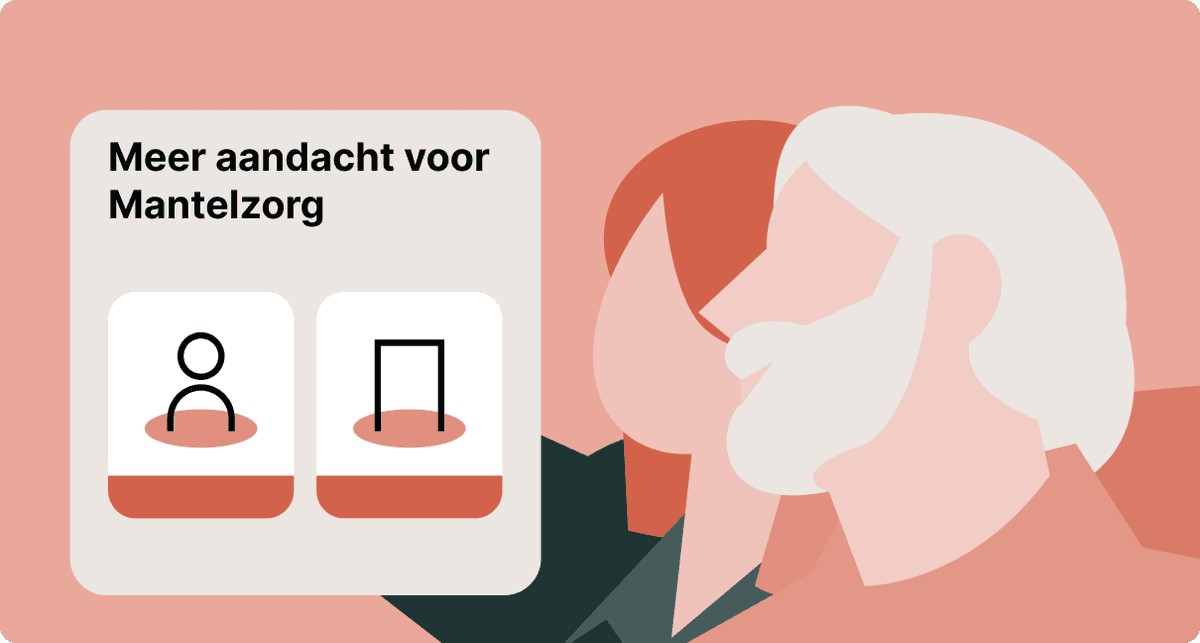 Illustratie van 2 mensen die naar de Zorggenoot website kijken