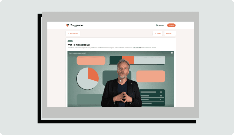 Illustratie van iemand die een video demo geeft